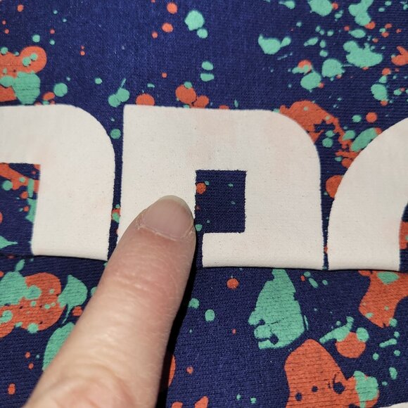 Cropp Progress Hoodie Adult S Blue Splash Paint Skull Crossbones Streetwear Flaw - Picture 9 of 14